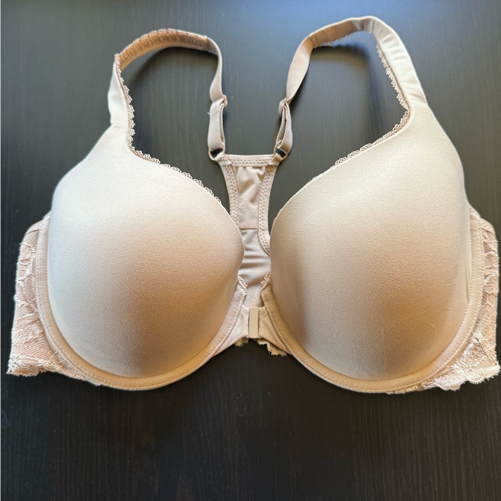 Victoria's Secret neutral color,  front closure, Racerback